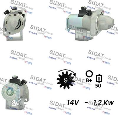 Sidat S12MT0524A2 - Стартер autospares.lv