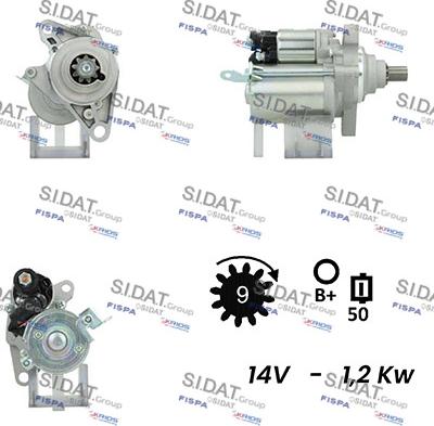 Sidat S12MT0527A2 - Стартер autospares.lv