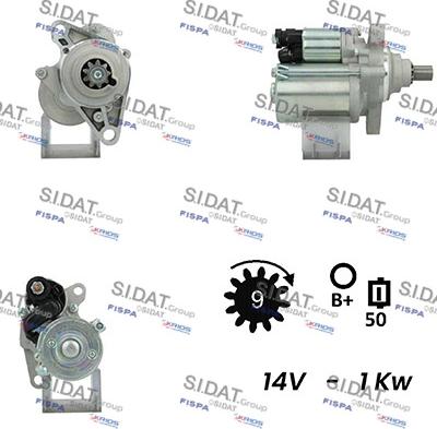 Sidat S12MT0318A2 - Стартер autospares.lv