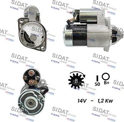 Sidat S12VA0552A2 - Стартер autospares.lv