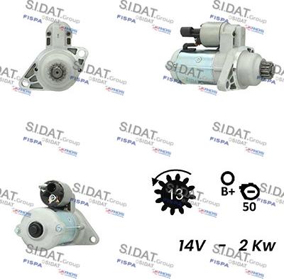 Sidat S12VA0635A2 - Стартер autospares.lv