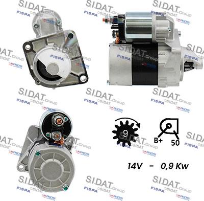 Sidat S12VA0018A2 - Стартер autospares.lv