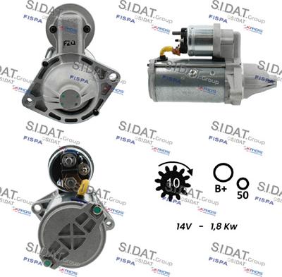 Sidat S12VA0084 - Стартер autospares.lv