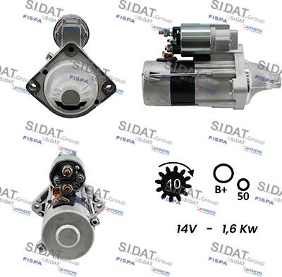 Sidat S12VA0081A2 - Стартер autospares.lv