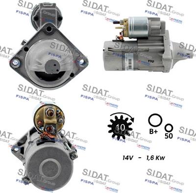 Sidat S12VA0081 - Стартер autospares.lv