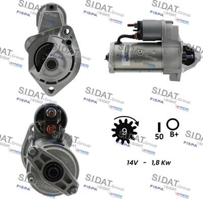 Sidat S12VA0026 - Стартер autospares.lv