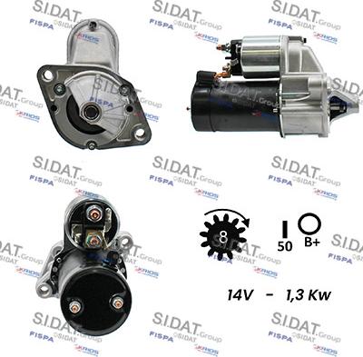 Sidat S12VA0159A2 - Стартер autospares.lv