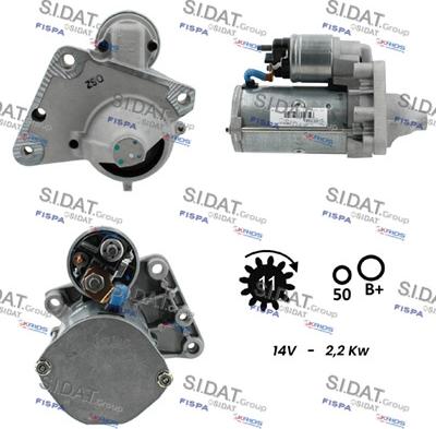 Sidat S12VA0153 - Стартер autospares.lv