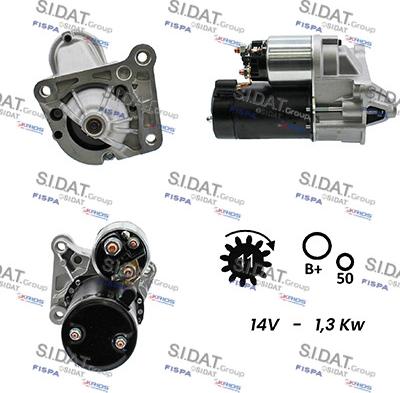 Sidat S12VA0152 - Стартер autospares.lv