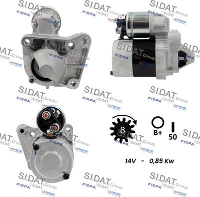 Sidat S12VA0101A2 - Стартер autospares.lv