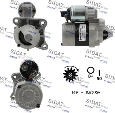 Sidat S12VA0101 - Стартер autospares.lv