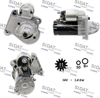 Sidat S12VA0102 - Стартер autospares.lv