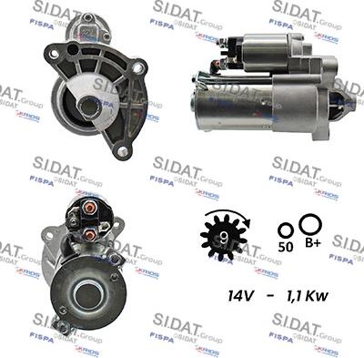 Sidat S12VA0113A2 - Стартер autospares.lv