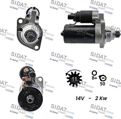 Sidat S12VA0117A2 - Стартер autospares.lv