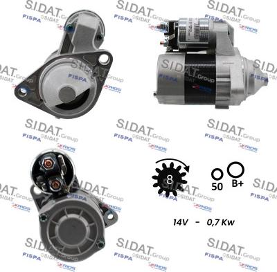 Sidat S12VA0132 - Стартер autospares.lv