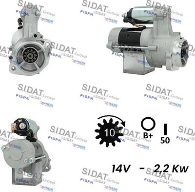 Sidat S12VA0174A2 - Стартер autospares.lv