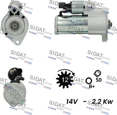 Sidat S12VA0178A2 - Стартер autospares.lv