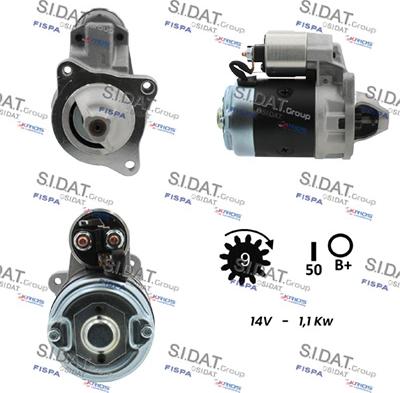 Sidat S12VA0812A2 - Стартер autospares.lv