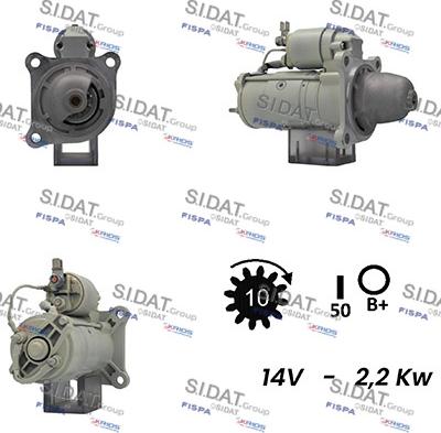 Sidat S12VA0387A2 - Стартер autospares.lv