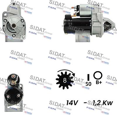 Sidat S12VA0325A2 - Стартер autospares.lv