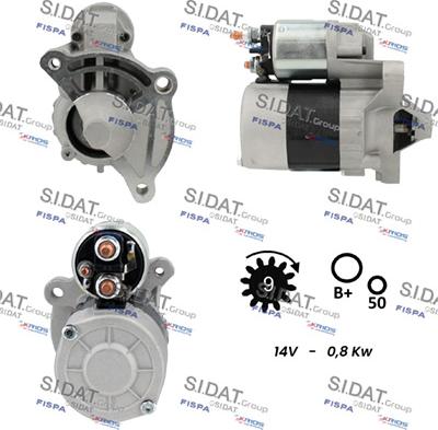 Sidat S12VA0776A2 - Стартер autospares.lv