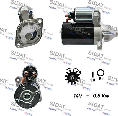 Sidat S12VA0771A2 - Стартер autospares.lv