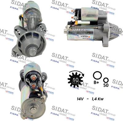 Sidat S12VS0694 - Стартер autospares.lv