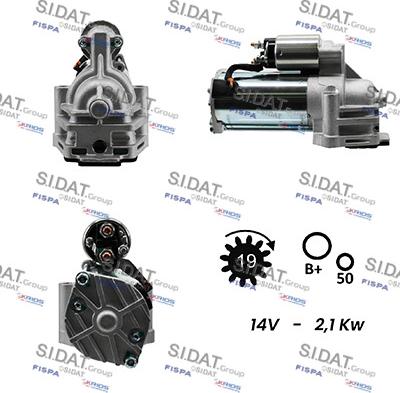 Sidat S12VS0032A2 - Стартер autospares.lv