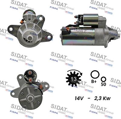 Sidat S12VS0121A2 - Стартер autospares.lv