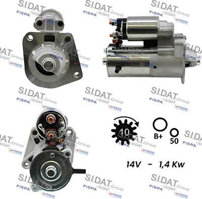 Sidat S12VS0369A2 - Стартер autospares.lv