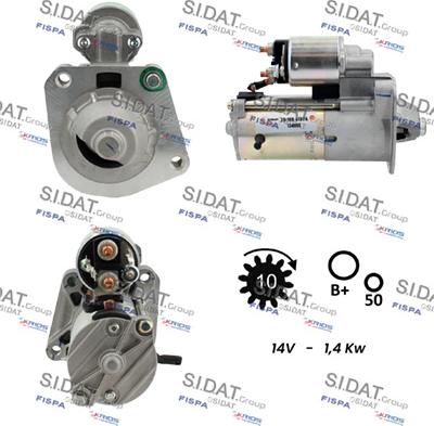 Sidat S12VS0369 - Стартер autospares.lv