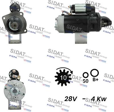 Sidat S24BH0099A2 - Стартер autospares.lv