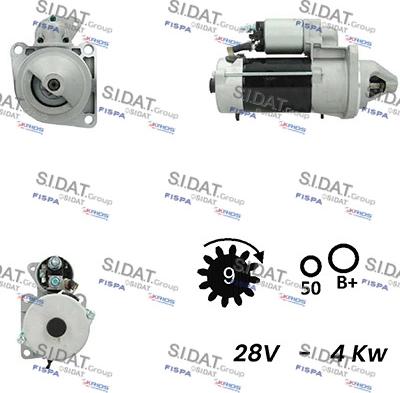 Sidat S24BH0044A2 - Стартер autospares.lv