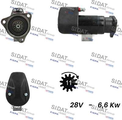 Sidat S24BH0041A2 - Стартер autospares.lv