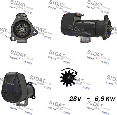 Sidat S24BH0043A2 - Стартер autospares.lv