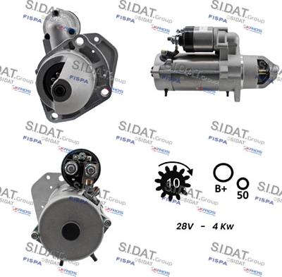 Sidat S24BH0051A2 - Стартер autospares.lv