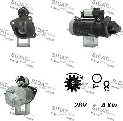 Sidat S24BH0053A2 - Стартер autospares.lv