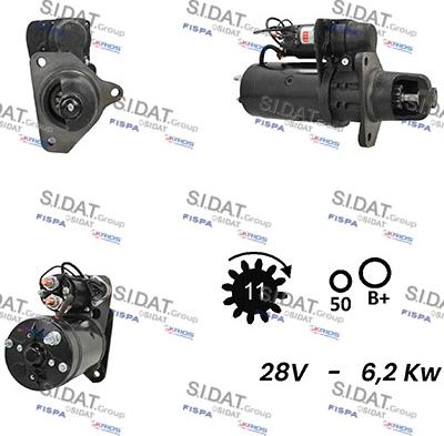 Sidat S24BH0057A2 - Стартер autospares.lv