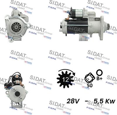 Sidat S24BH0066A2 - Стартер autospares.lv