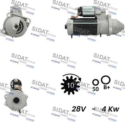 Sidat S24BH0063A2 - Стартер autospares.lv