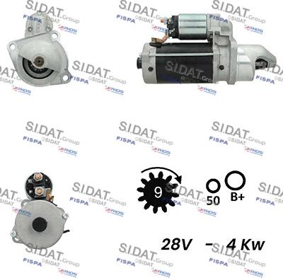 Sidat S24BH0062A2 - Стартер autospares.lv