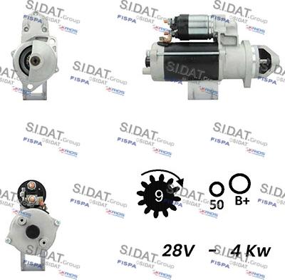 Sidat S24BH0015A2 - Стартер autospares.lv