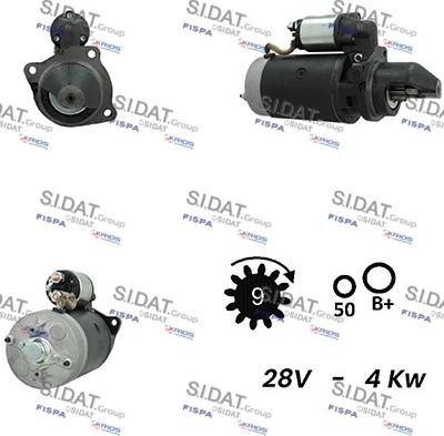 Sidat S24BH0144A2 - Стартер autospares.lv