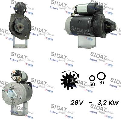 Sidat S24BH0143A2 - Стартер autospares.lv