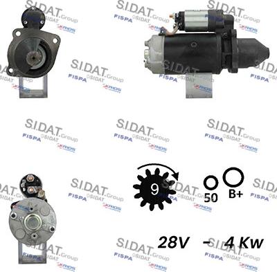 Sidat S24BH0151A2 - Стартер autospares.lv