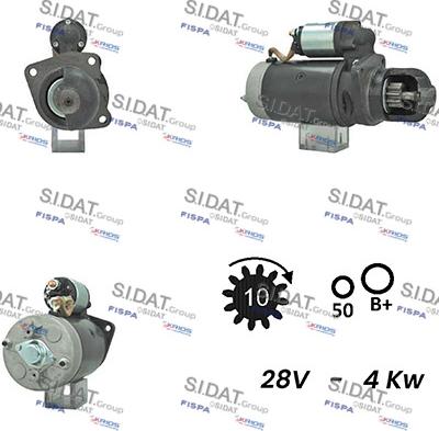 Sidat S24BH0153A2 - Стартер autospares.lv