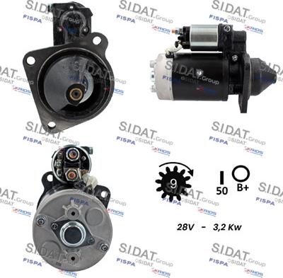 Sidat S24BH0157A2 - Стартер autospares.lv