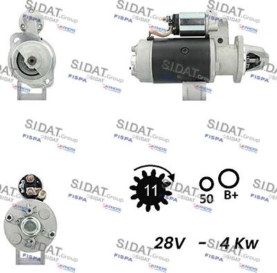 Sidat S24BH0100A2 - Стартер autospares.lv