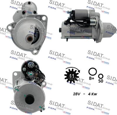 Sidat S24BH0114A2 - Стартер autospares.lv