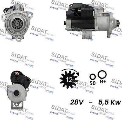 Sidat S24BH0116A2 - Стартер autospares.lv